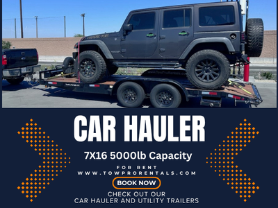 Lightweight. Heavy results. Meet our 7x16 Car Hauler. – NOW Available 24/7!