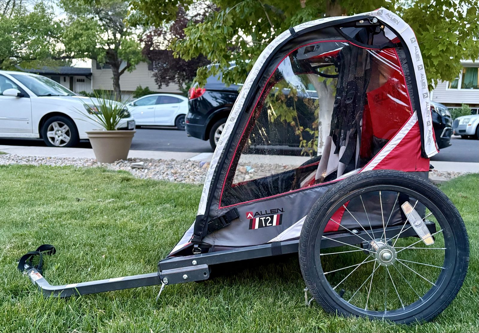 Allen Bike Trailer Holds 2 kids convertible stroller