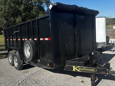 7x16 Kaufman 16k Dump Trailer Dump Trailer - 48" Sides - 16K GVWR Spare Mount, Spare Tire, Stabilizer Jacks, Tongue Box