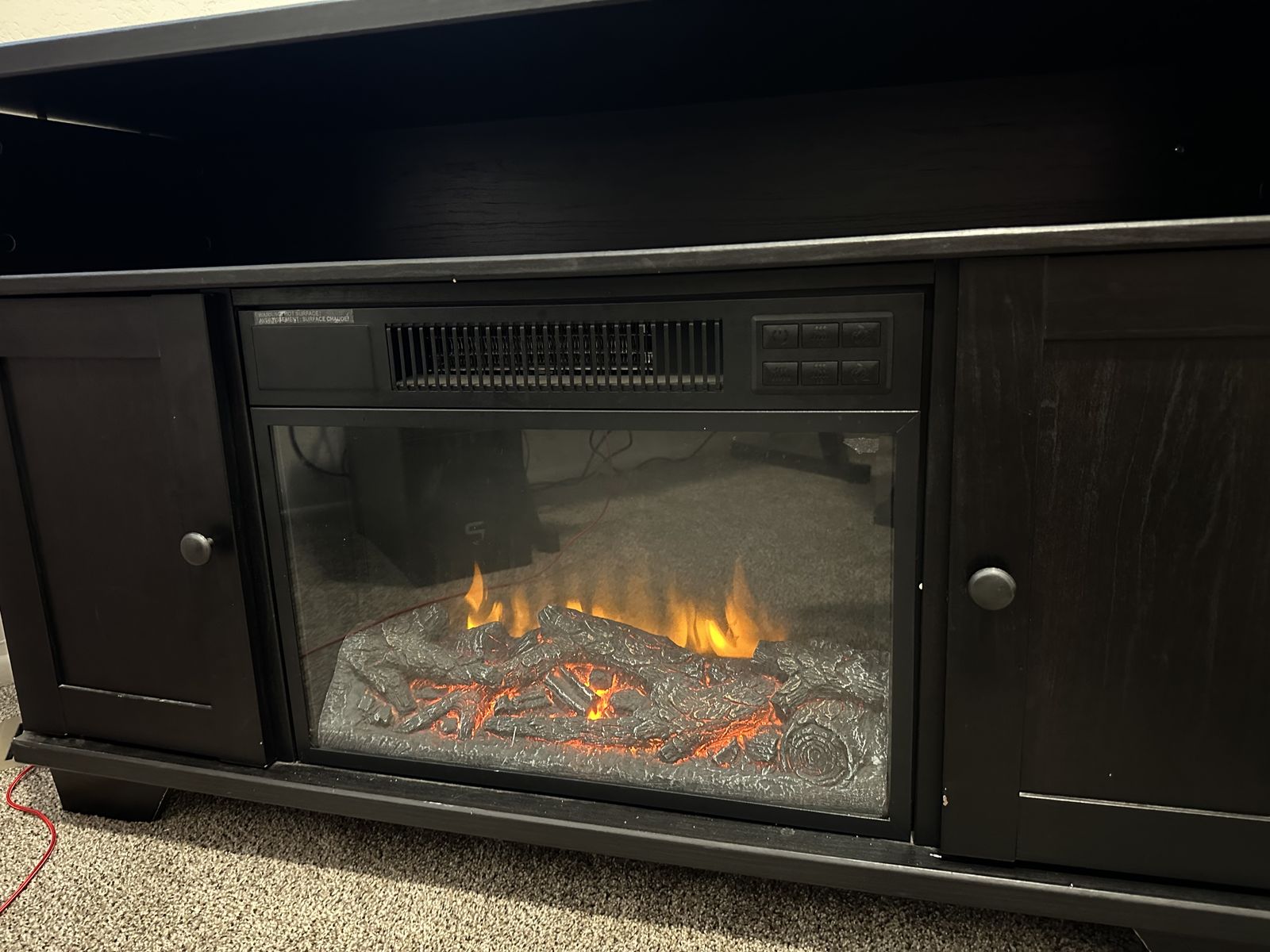 Fire place entertainment center 