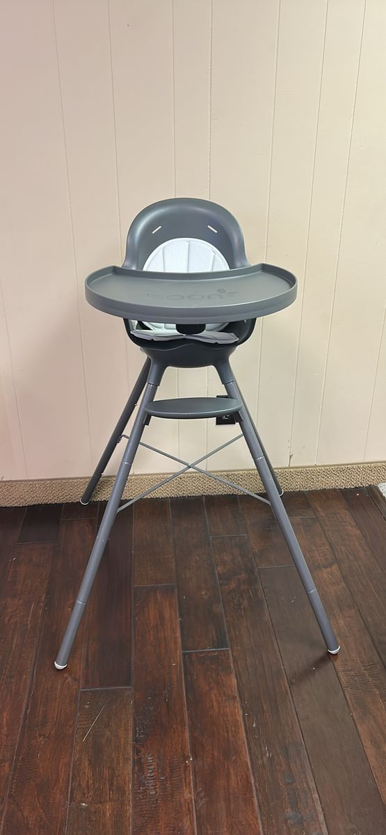 Boon Grub Dishwasher-Safe Adjustable High Chair - Gray, Portable & Easy Clean Baby Feeding