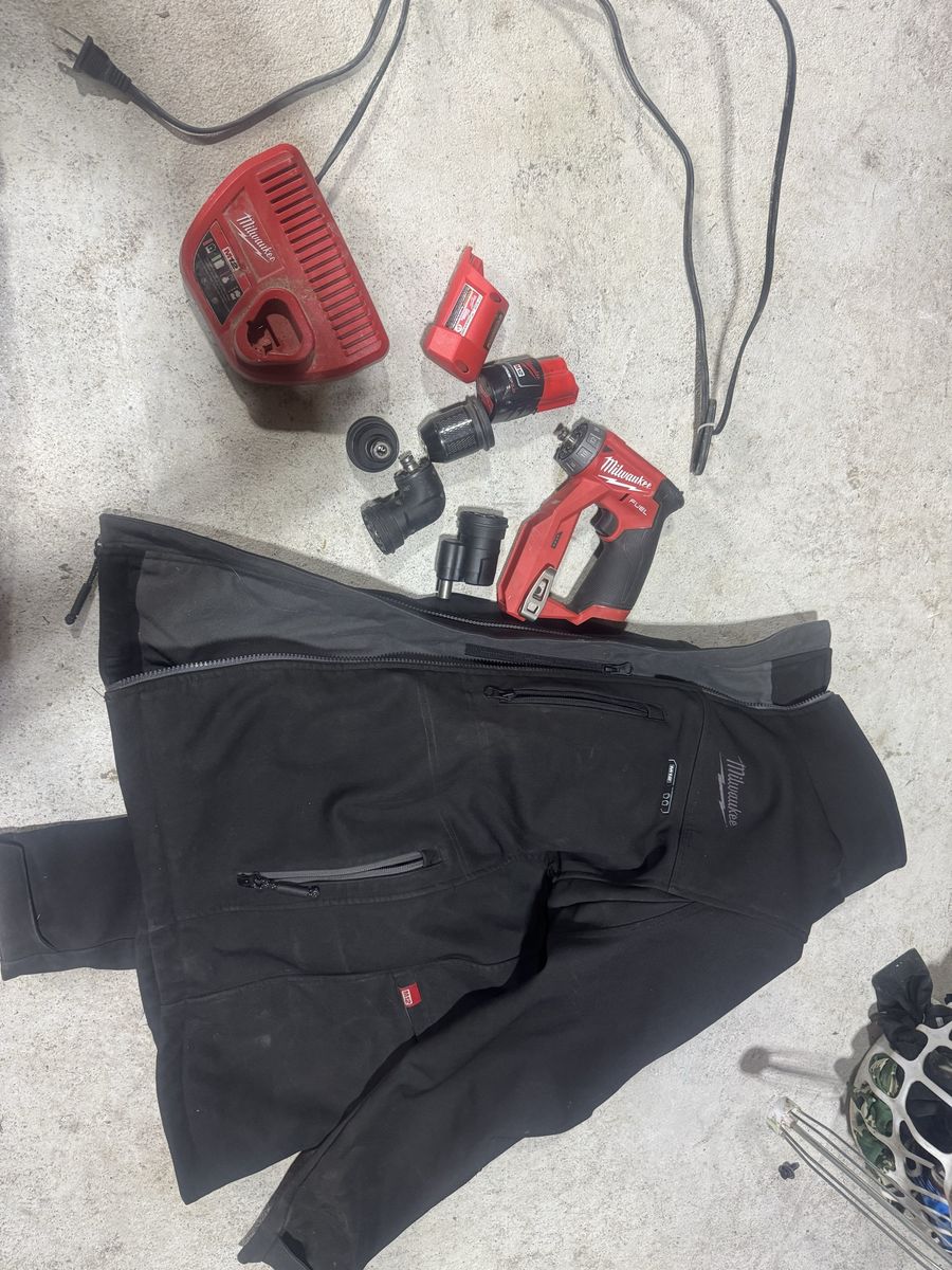 Milwaukee jacket and m12 tools
