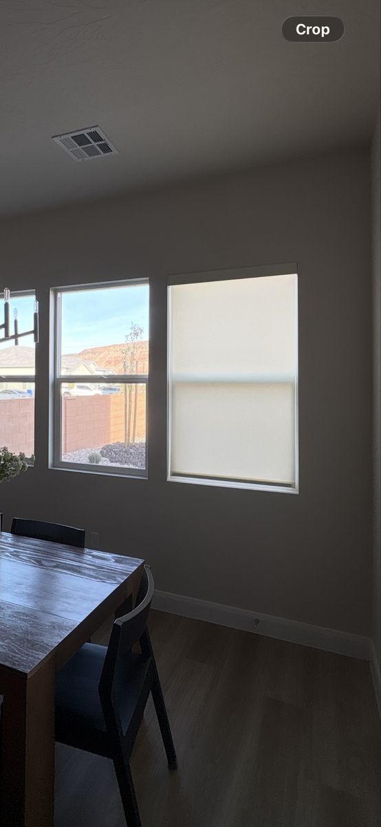 7 New Cordless Roller Shade - White, Light Filtering, Window Blind 34.5" W x 60" L