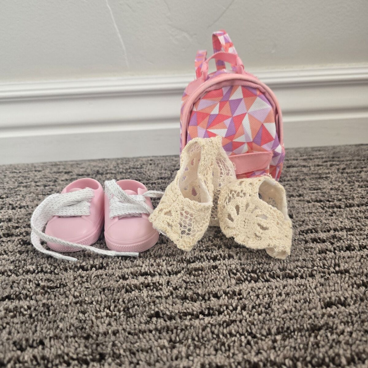 18" American Girl Doll Compatible Backpack and Acc