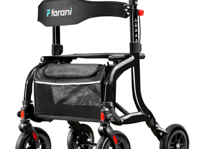 New Farani IF-M03A All Terrain Walker Roller Seat with Mesh Storage & Hand Brake. Foldable