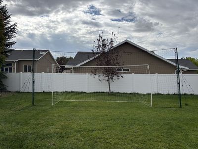 Open Goaaal backyard goal with rebounder net - Large