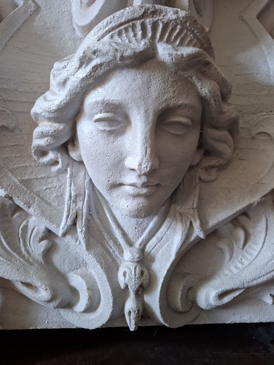 RARE,  beautiful Art Nouveau cast iron Frieze 