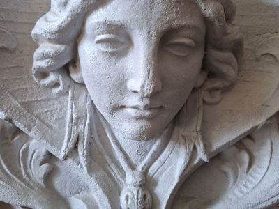 RARE, beautiful Art Nouveau cast iron Frieze