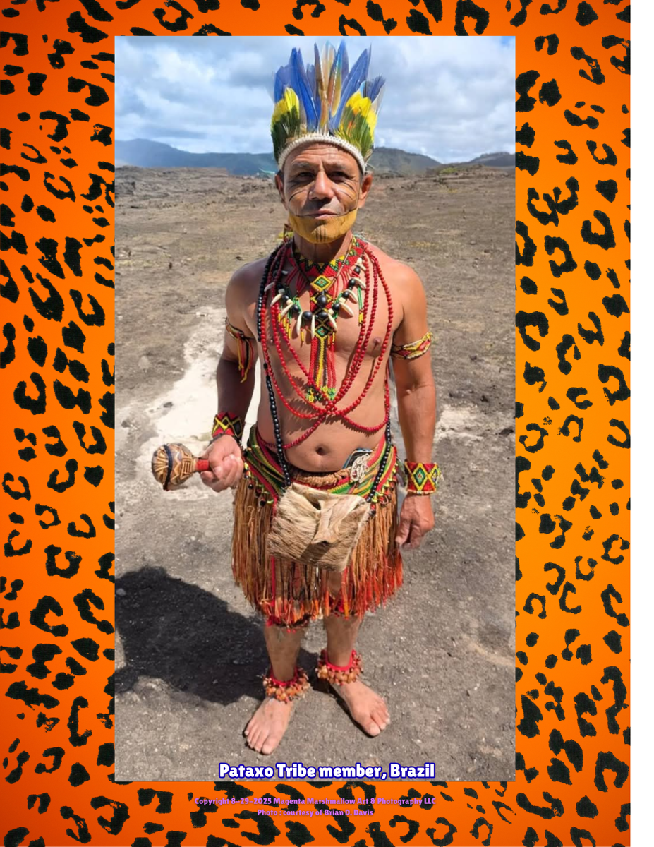 Pataxo Tribe member, Brazil - Fleece Blanket