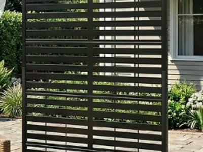 New- 5 Black Metal 6 ft Privacy Screens Price Reduced!