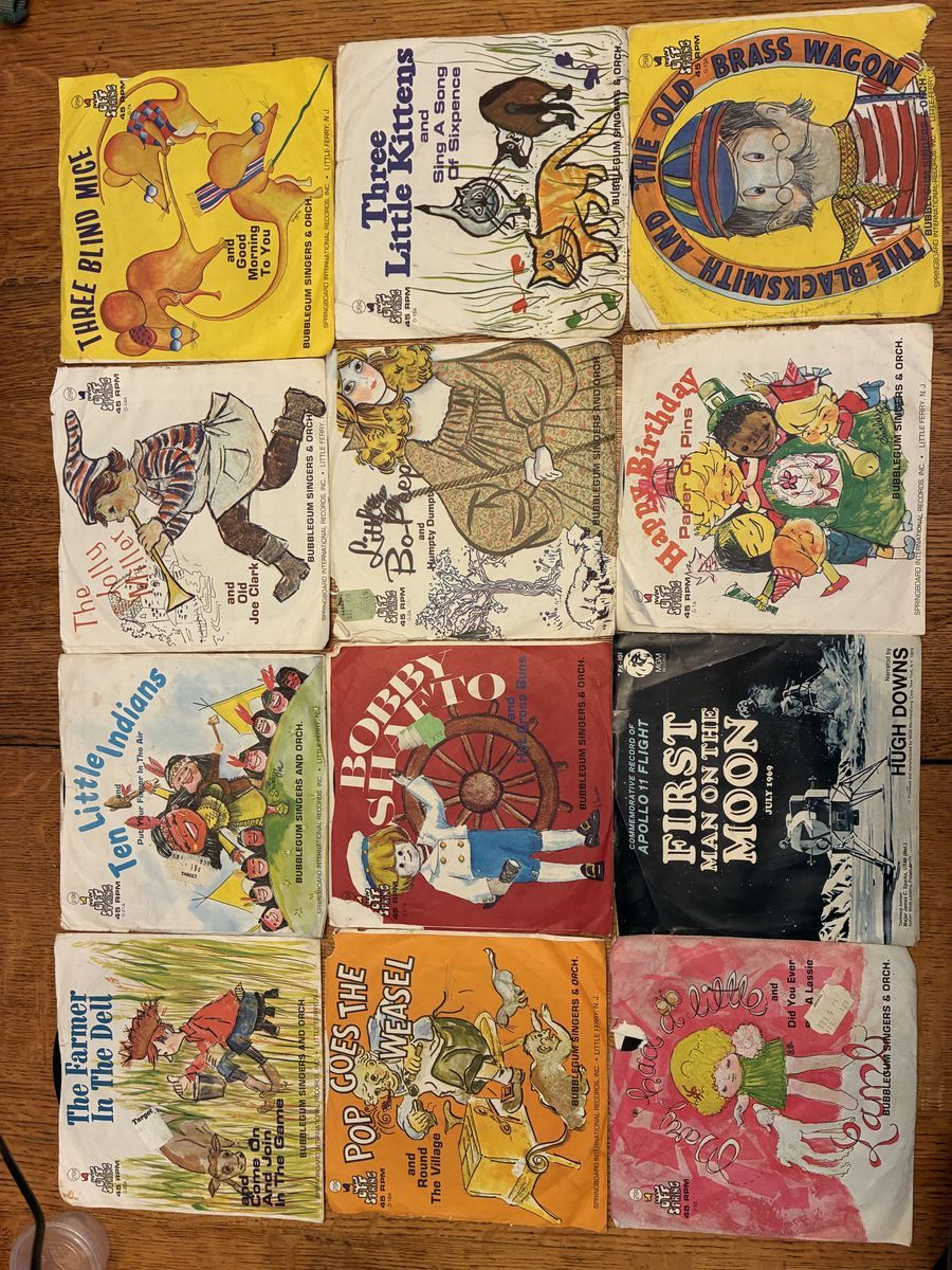 1960s Children's 45 RPM record collection