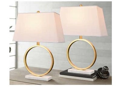 Mariah Halo JF5316 2-Pack Metal Table Lamp in Gold 1472760 #84470