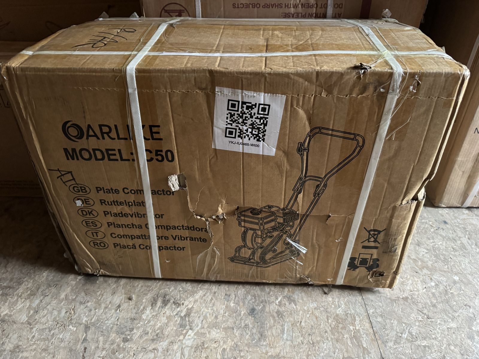 OARLIKE Model C50 79CC 2.8HP Gas Plate Compactor 5900 VPM for Soil, Gravel, Pavers
