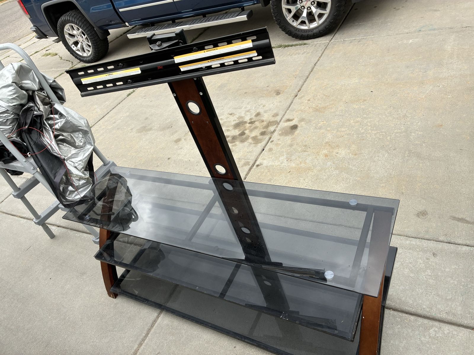 TV stand and ladder and cover for 14" round pool
