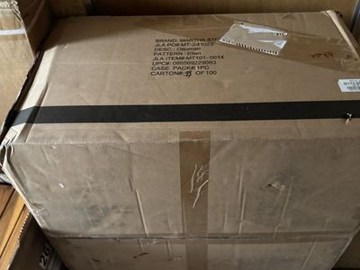 Martha Stewart Ellen 32" Hexagon Ottoman - Grey Stripes, Solid Wood Frame, Polyester Fabric