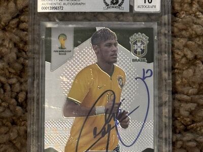 2014 Panini Prizm World Cup Neymar #112 BGS Auto