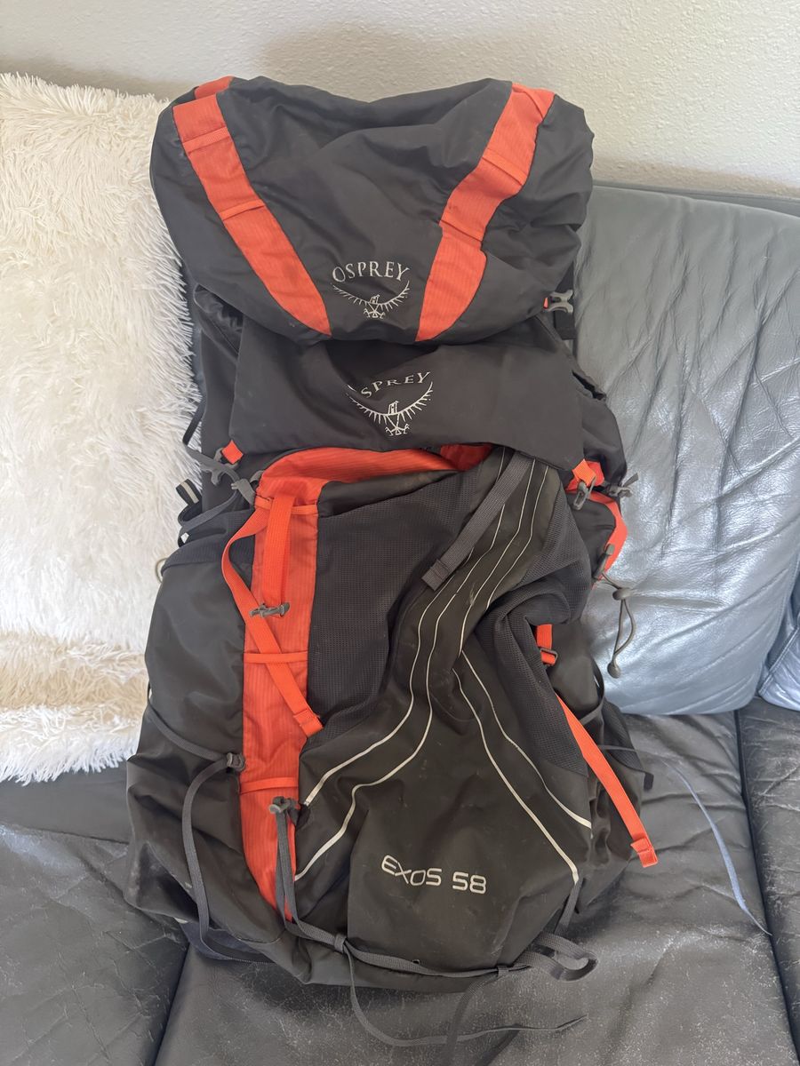 Osprey Exos 58 hiking backpack