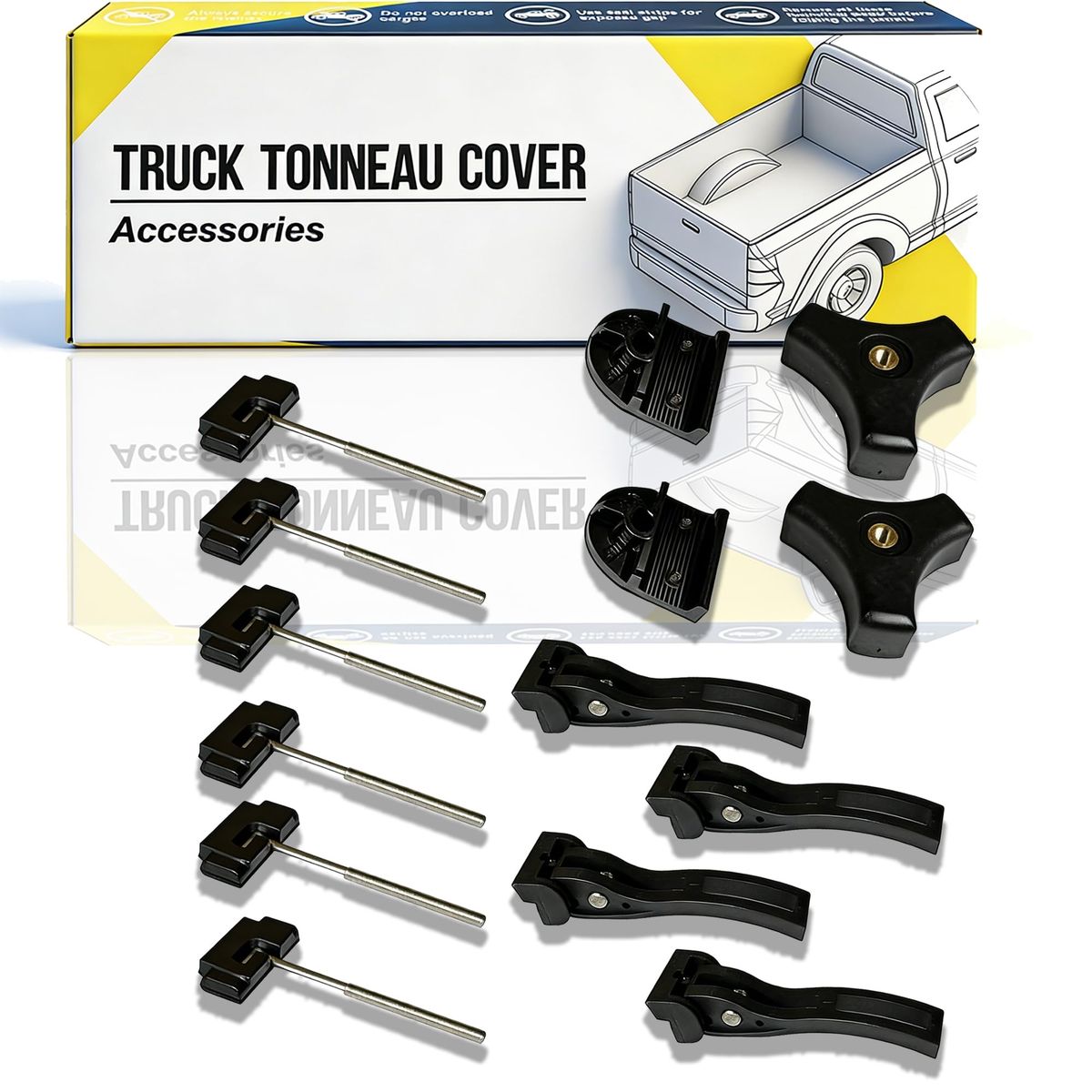 FEETUO Universal Truck Tonneau Cover Hardware Replacement Kit Clamp Set