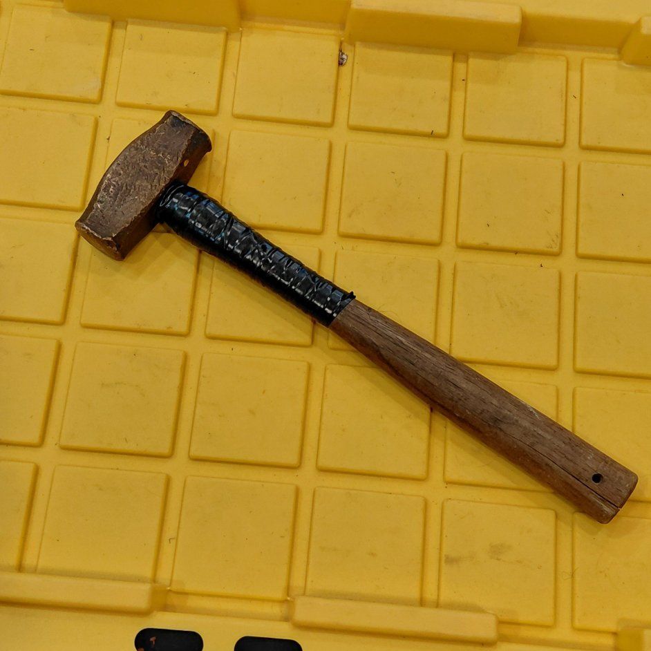 Vintage brass hammer