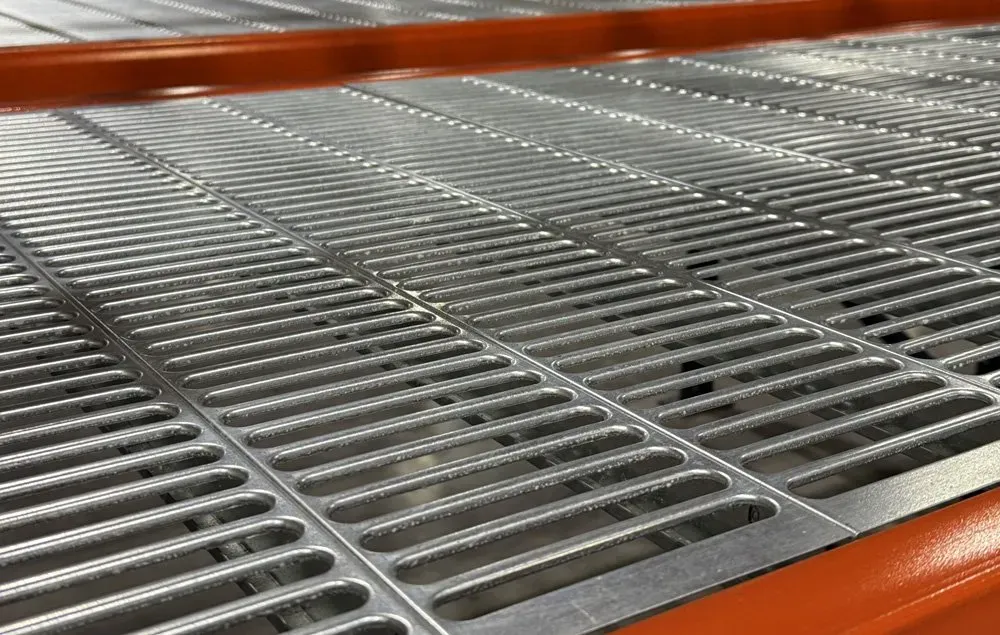 SAVE 90% - Open Steel Planks for Mezzanine Floor - Lot of 540' - with U-channel brackets - Great Condition