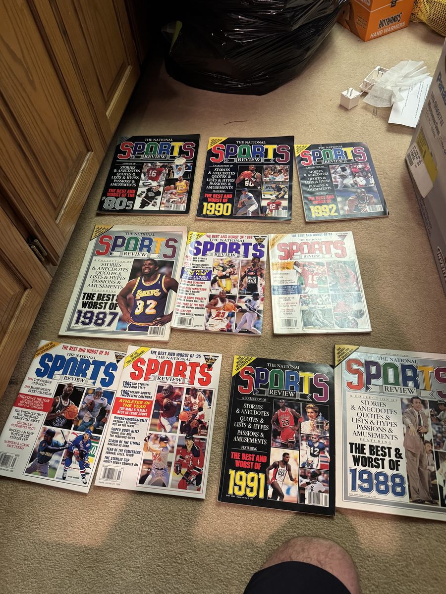 The National Sports Review Magazines: Best & Worst of '80s, '87, '88, '90, '91, '92, '94, '95, '96.