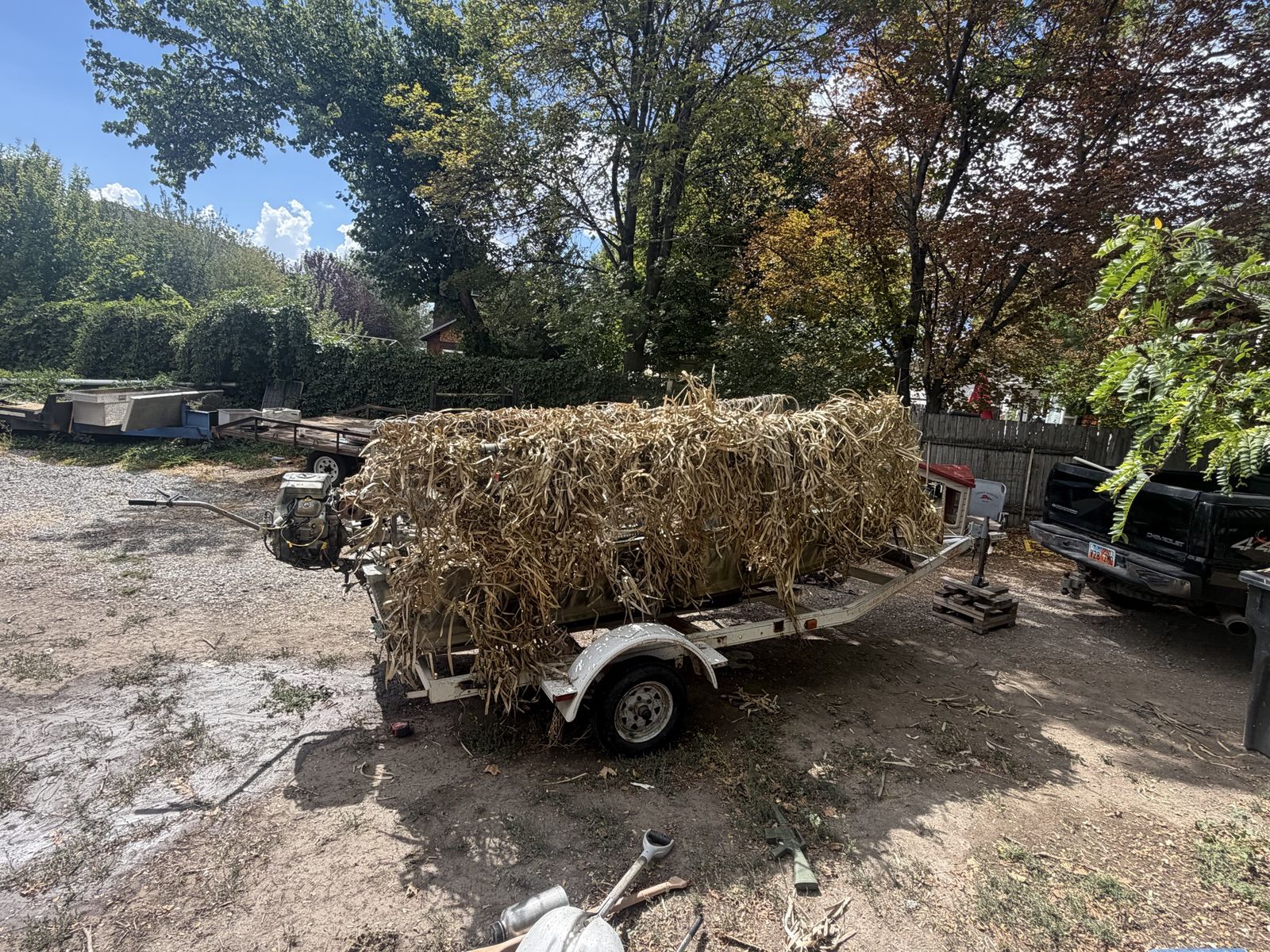 14’ Duck Hunting Boat with Trailer and 22hp long tail mud Motor
