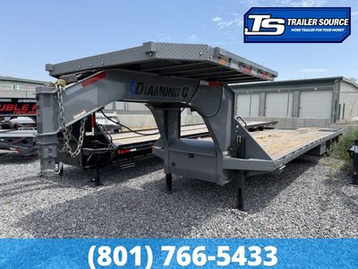 8.5x40 Diamond C FMAX 216 Equipment Trailer - 40K GVWR - Hydraulic Disc Brakes, Hydraulic Jack(s)