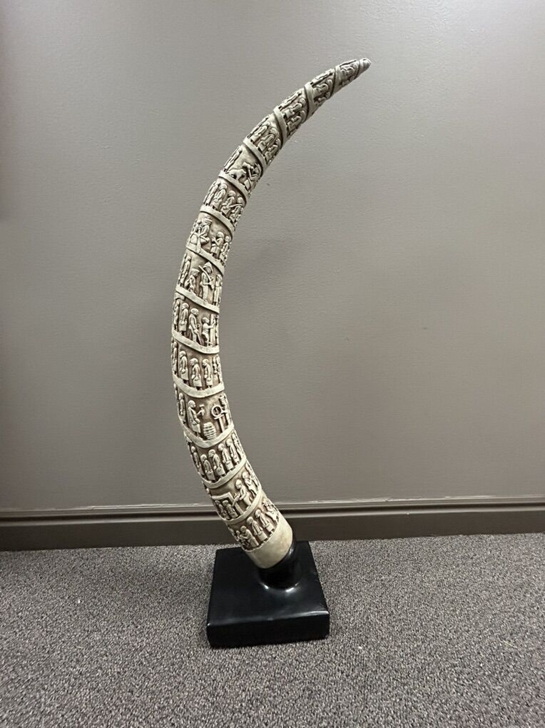Sculpted Metal Elephant Tusk
