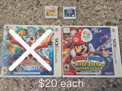 Nintendo 3ds games $20 each including Zelda Ocarina of Time! trades considered!