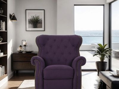 Recliner with Tufted Back & Nailhead Trim