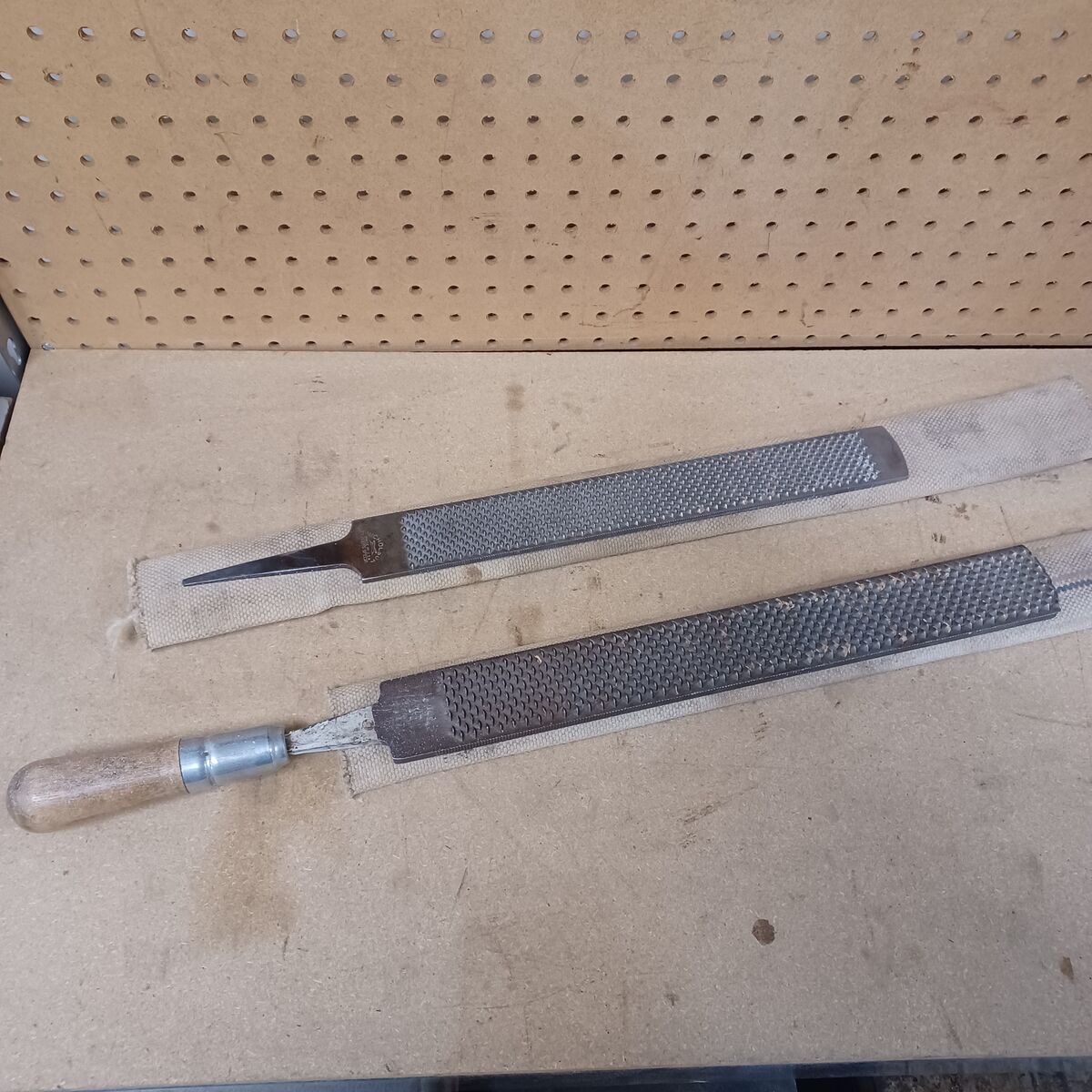 Large woodworking rasp files
