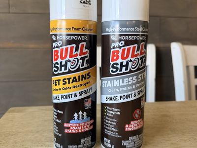 Horsepower Pro Bull Shot Pet Stains & Stainless Steel Cleaner Aerosol Cans - Set of 2