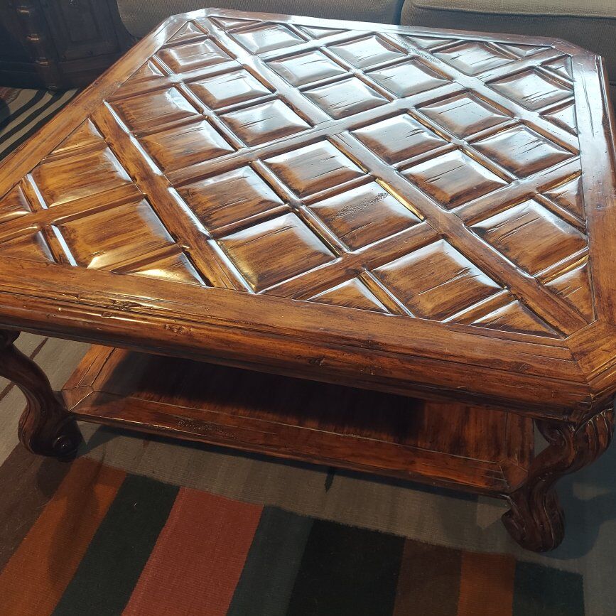 Solid wood coffee table