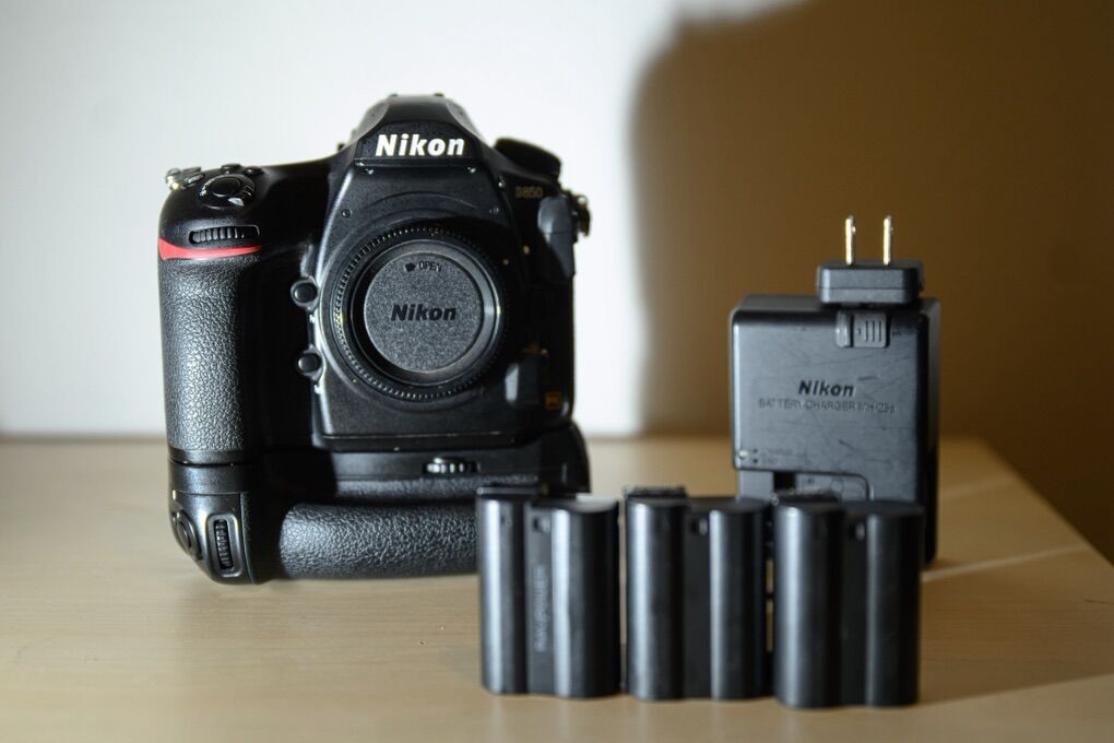 Nikon D850 with grip and batteries