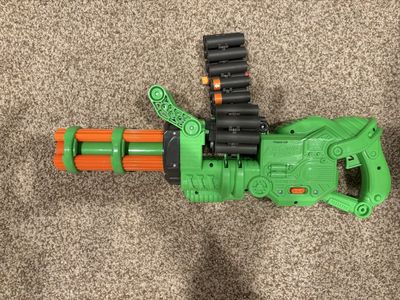 Adventure Force Blaster Green Toy Gatling Gun with Dart Belt