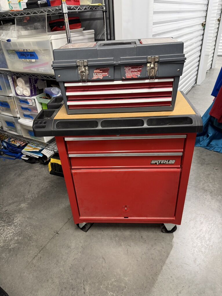 Toolboxes with Lock and Tools Incuded