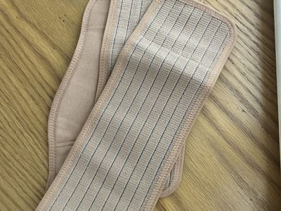 Maternity Support Belt - Beige, Adjustable, Gentle Compression for Pregnancy Comfort