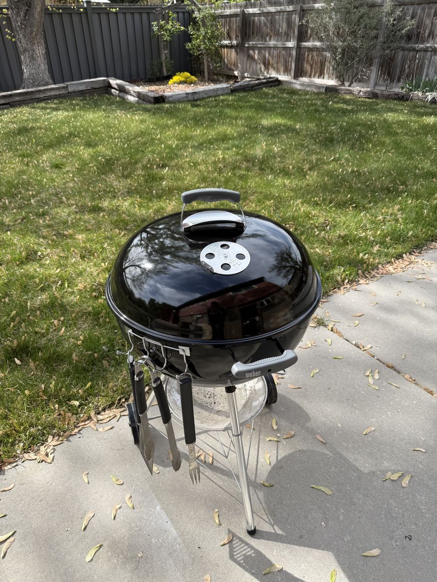 Weber Charcoal Grill + Accessories + Cover – Like New