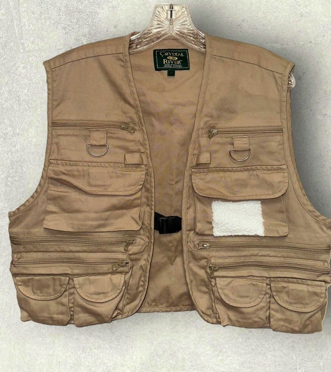 Crystal River Tan Multi-Pocket Fishing Vest XL