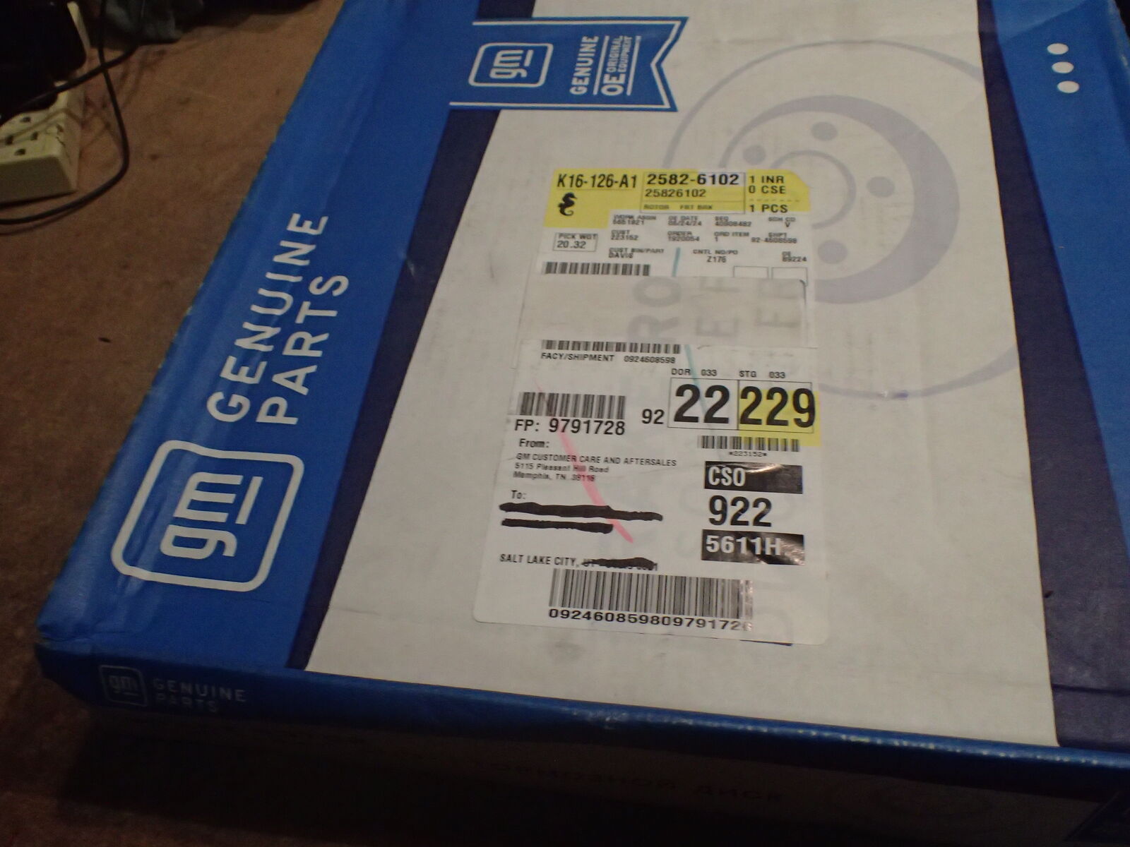 New GM Front Brake Rotor fits Chevrolet Chevy Trailblazer, LS, LT 2006 2007 2008 2009, 06 SSR, + More