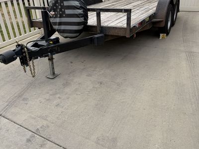 Big Bubbas Utility Trailer, Dual Axle, Wood Deck with Spare Tire, 12 foot