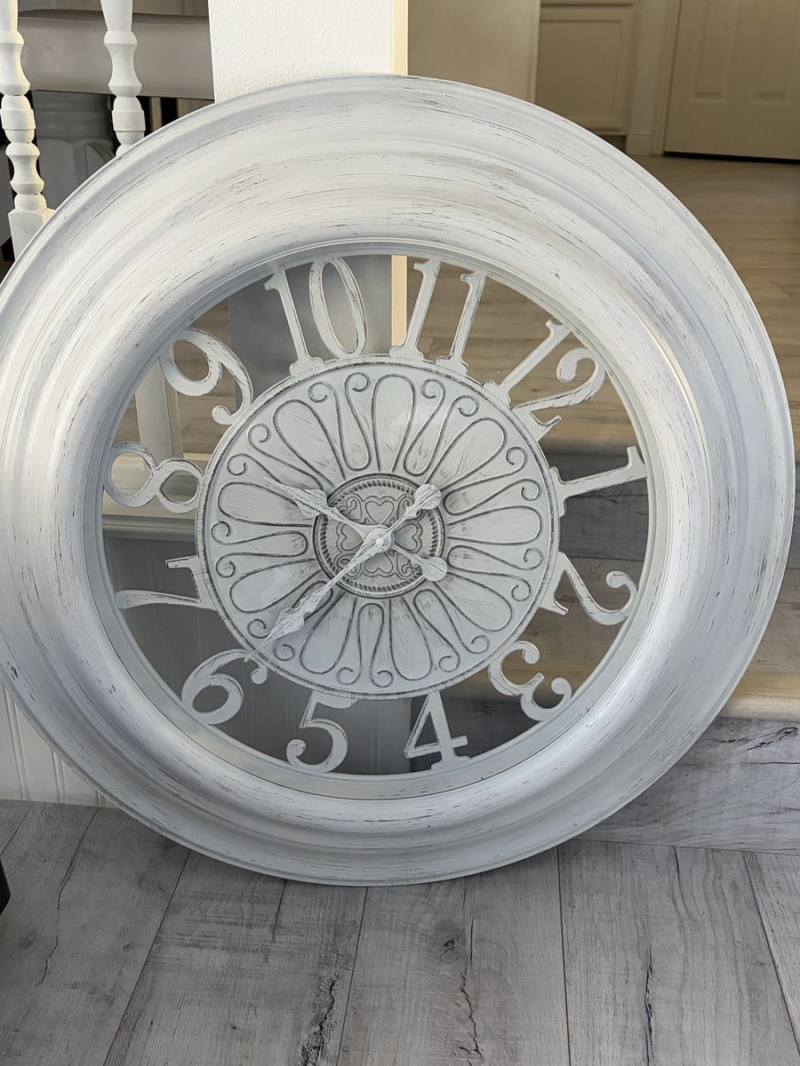 Oversized white clock