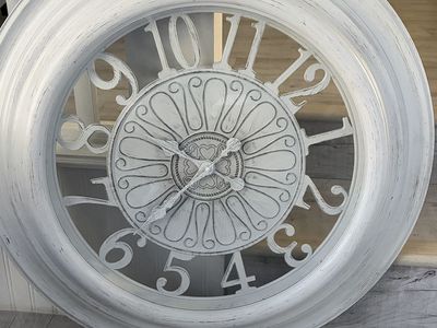 Oversized white clock