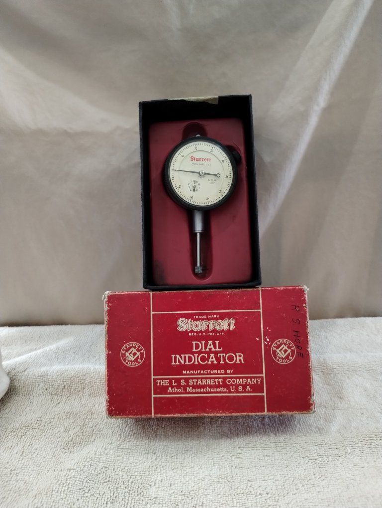 Starrett No. 25-441 Dial Indicator with Original Box Jeweled .001"