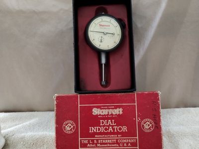 Starrett No. 25-441 Dial Indicator with Original Box Jeweled .001"