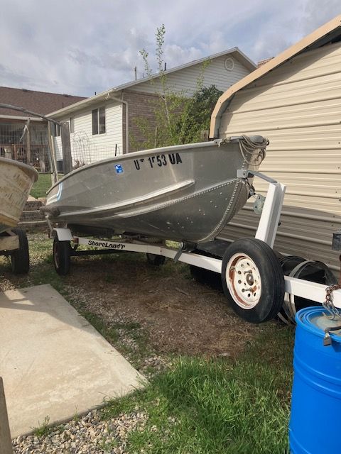 14 ft, alum. boat/trailer and motor