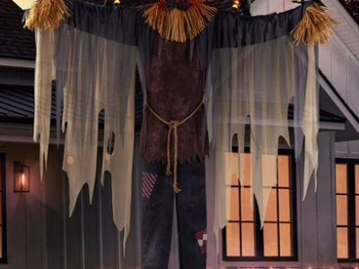 8' Pre-Lit Animated Scarecrow