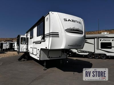 2027 Forest River RV Sabre 36FLX Fifth Wheel Bunkhouse|Front Bedroom|Kitchen Island|Loft|Outdoor Kitchen|Rear Living Area