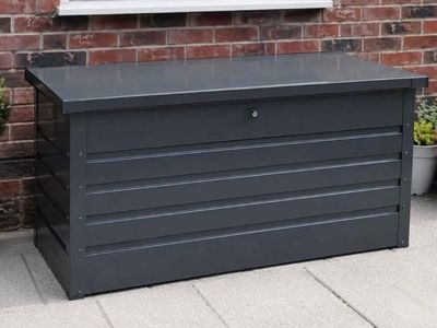 Large Metal Outdoor Storage Box 260 Gallon 72.8" x 32.3" x 29.5" – New #396