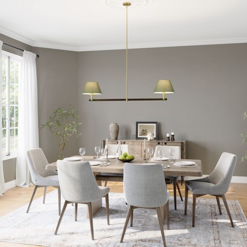 Acroma Satin Gold Two Light Light Fixture